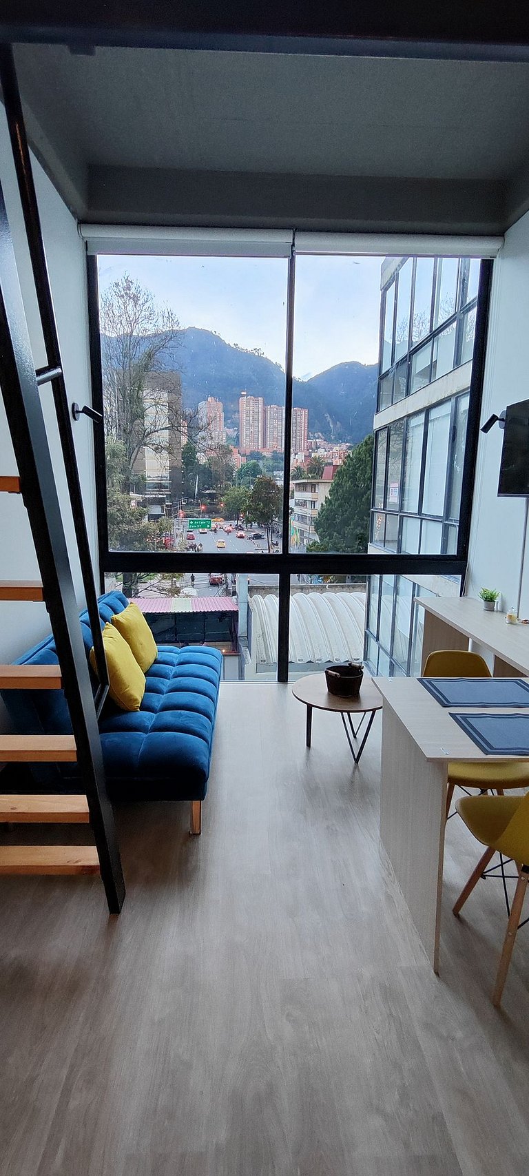 Loft with mountain view