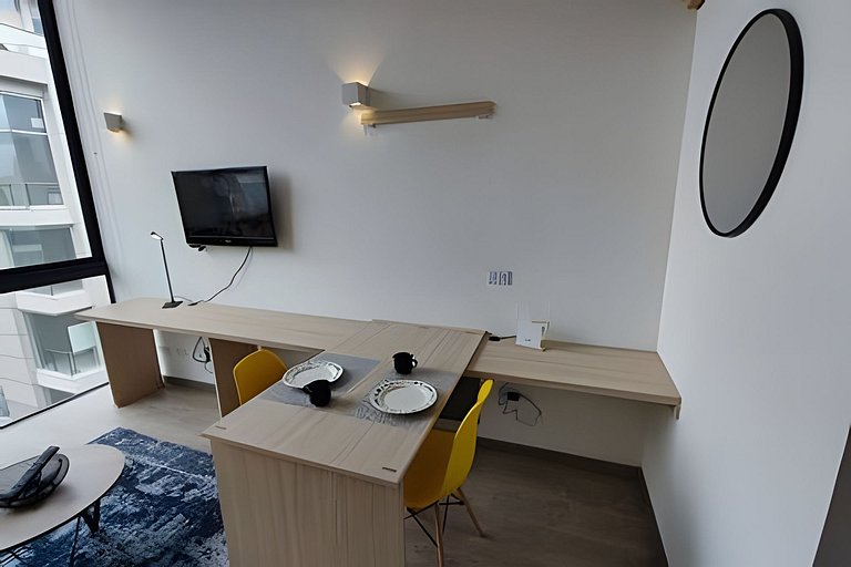 Modern loft with a view of the hills in Chapinero