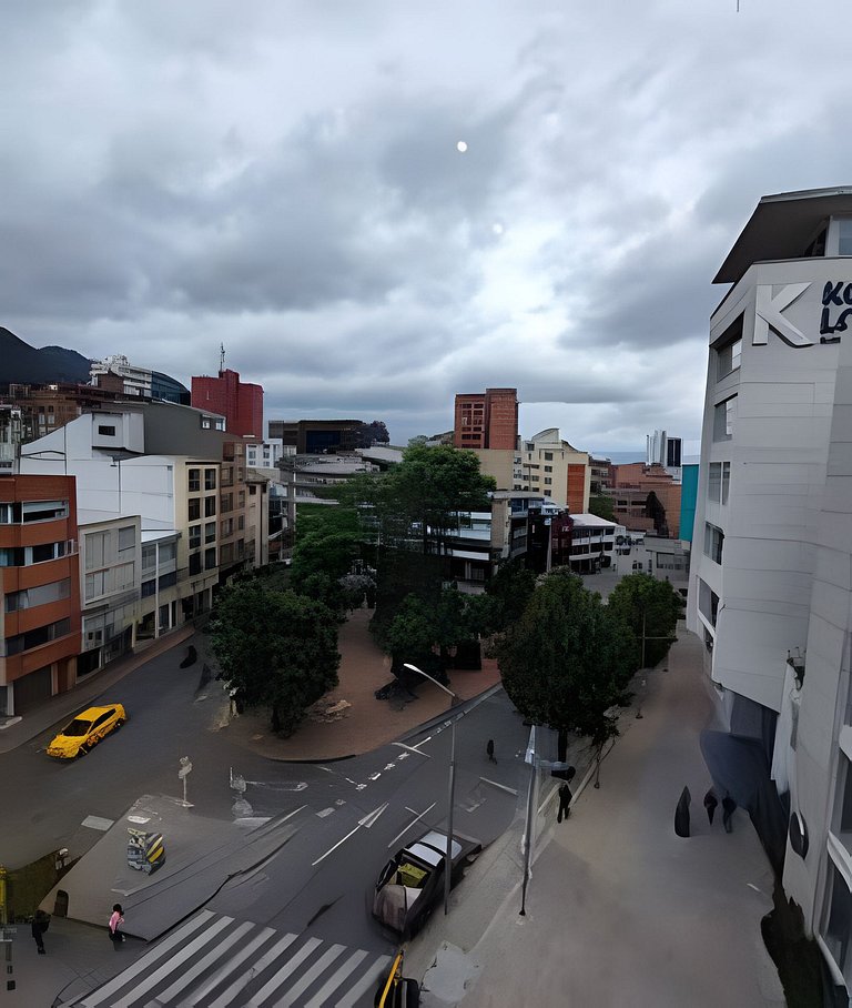 Loft moderno con vista a los cerros en Chapinero