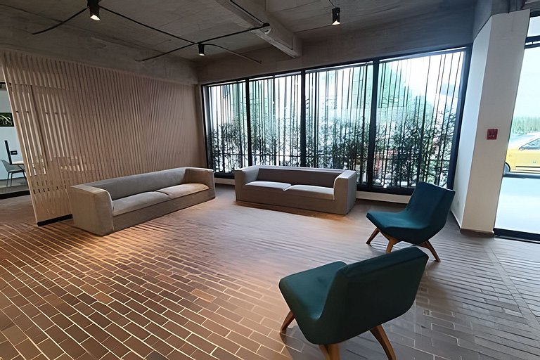 Modern loft with a view of the hills in Chapinero